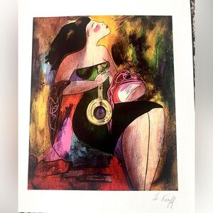 2003 LINDA LE KINFF Signed Print NOTE D'OR  2003 Seriolithograph WITH COA